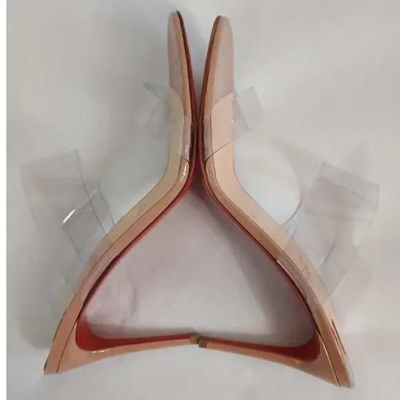 Christian Louboutin Just Nothing Blush Slide Sandals Size 39 (US 9) Pre‑Owned - Picture 16 of 16